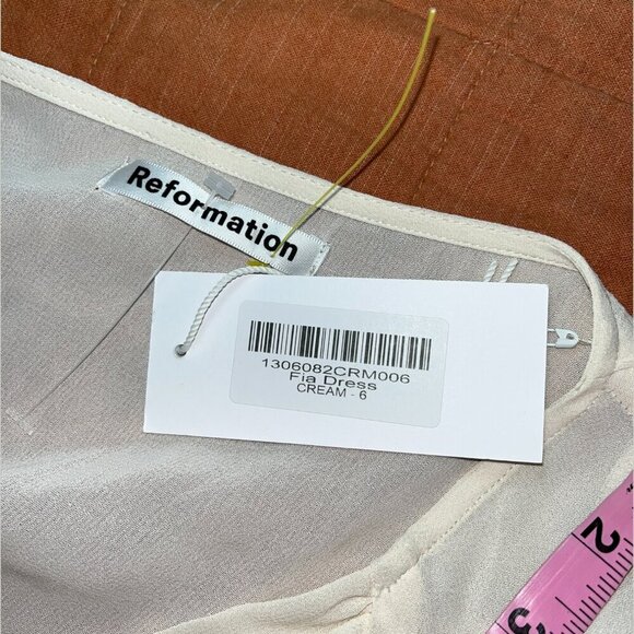 NWT Reformation Fia Cream Maxi Dress Women’s Size 6 - Picture 13 of 15